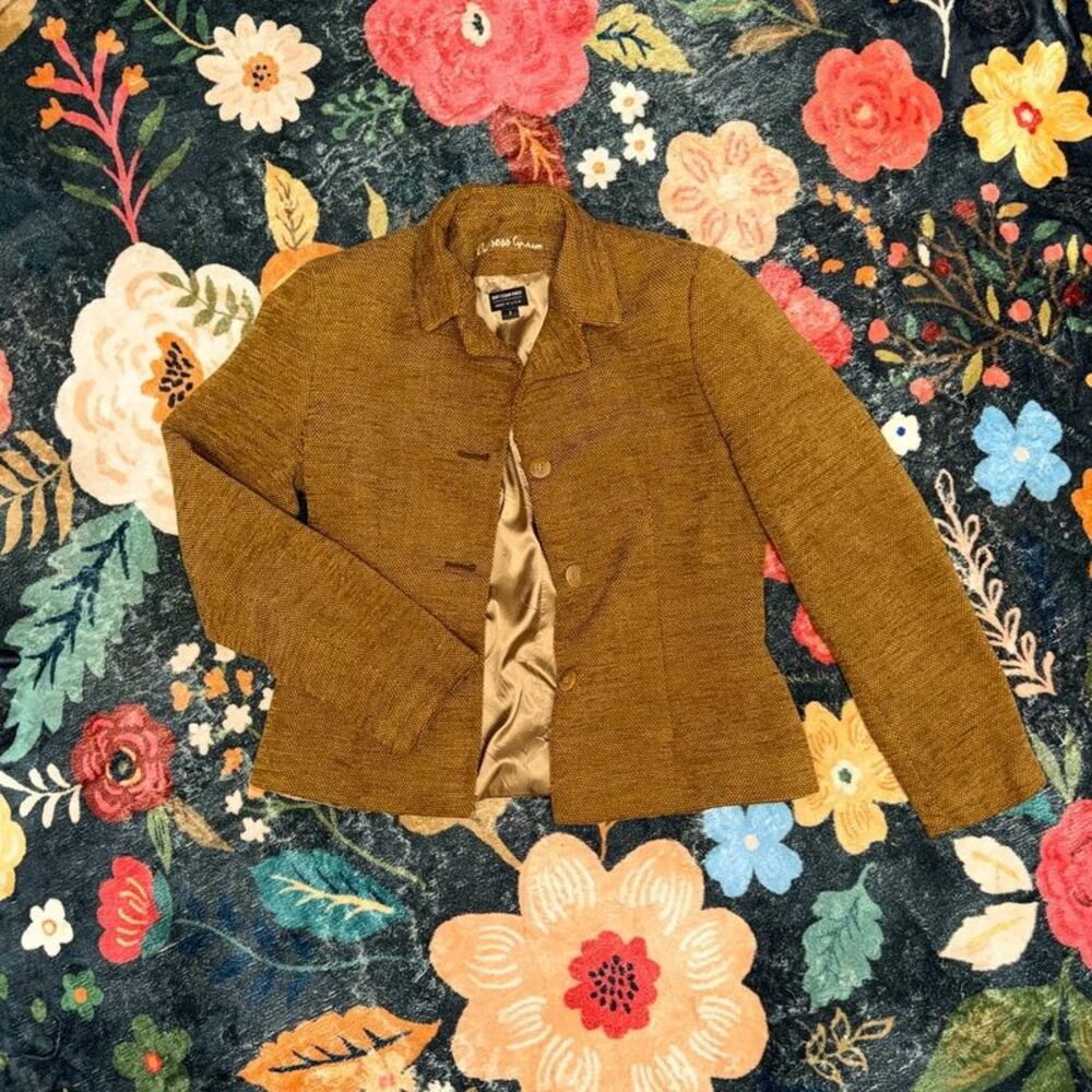 Vintage Cypress Grove Woven Tweed Blazer Jacket - Made in USA - Women's Size 2